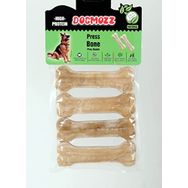 Dogmozz 4 Adet 12 cm Kahverengi Premium Deri Pres Köpek Kemiği