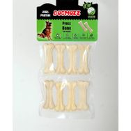 Dogmozz 8x7 cm Beyaz Premium Deri Pres Köpek Kemiği