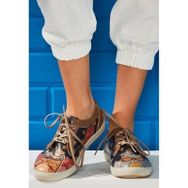 Dogo Kadın Vegan Deri Bej Best Buddies Tasarım Sneakers