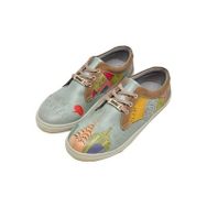 Dogo Kadın Vegan Deri Beyaz Koi World Tasarım Sneakers