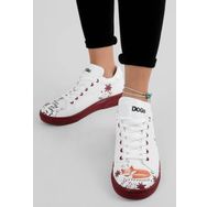 Dogo Kadın Vegan Deri Çok Renkli Dogs Day Tasarım Sneakers