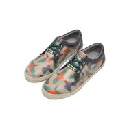 Dogo Kadın Vegan Deri Gri Avian World Tasarım Sneakers