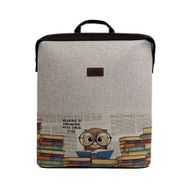 Dogo The Wise Owl Tasarım Unisex Vegan Gri Sırt Çantası