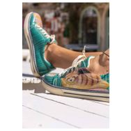 Dogo Vegan Deri Yeşil You Are A Sleepy Red Panda Tasarım Kadın Sneakers