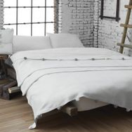 Dolce Bonita Home 200x220 cm Krem Ponponlu Pike Çift Kişilik Battaniye