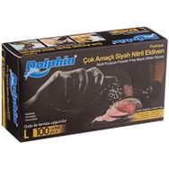 Dolphin Siyah Large 100'lü Çok Amaçlı Nitril Eldiven