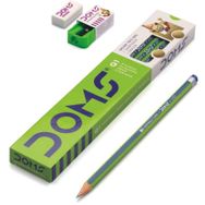 Doms Q1 12'li Kurşun Kalem+Silgi+Kalemtraş