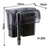 Dophin H-200 250 L/h Askılı Akvaryum İç Şelale Filtre