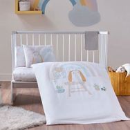 Doqu Home Little Bunny Bebek Sarı Nakışlı Bebek Nevresim Takımı