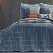 Doqu Home Polycotton Pamuklu Vogy Çift Kişilik Mavi Nevresim Takımı