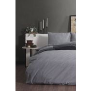 Doqu Home Pure Line Çift Kişilik Gri Nevresim Takımı