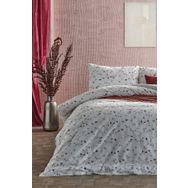 Doqu Home Ranforce Elegan Çift Kişilik Beyaz Nevresim Takımı