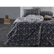 Doqu Home Ranforce Polka Çift Kişilik Antrasit 200x220 cm Nevresim Takımı