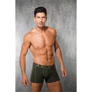 Doreanse 1766 Koyu Yeşil Yazılı Erkek Boxer