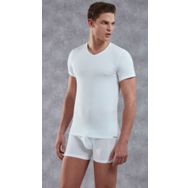 Doreanse 2855 Beyaz Erkek V Yaka Kısa Kol T Shirt