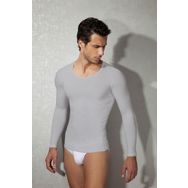 Doreanse 2955 Erkek Modal Geniş Yaka Uzun Kol T Shirt