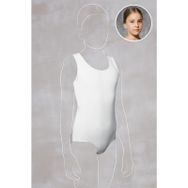 Doreanse 450 Kız Çocuk Beyaz Modal Geniş Yaka Sıfır Kol Body