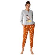 Doremi Bayan Gri Melanj S/M Pijama Takımı