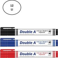 Double A Beyaz Siyah 12'li Tahta Kalemi