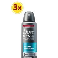 Dove 3x150 ml Men Deodorant Clean Comfort