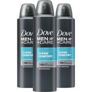 Dove 3x150 ml Men Deodorant Clean Comfort