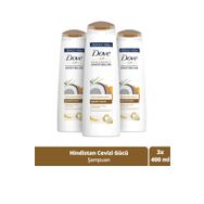 Dove Güçlendirici Bakım Hindistan Cevizi ve Zerdeçal Yağı 3x400 ml Saç Bakım Şampuanı