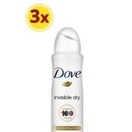 Dove Invisible Dry 3x150 ml Kadın Sprey Deodorant