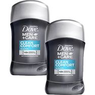Dove Men Clean Comfort 2x50 ml Erkek Stick Deodorant