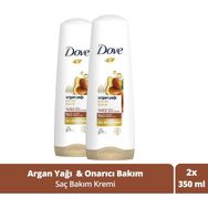 Dove Onarıcı Bakım Argan Yağı 2x350 ml Saç Bakım Kremi