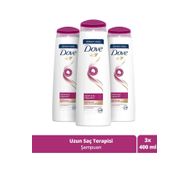 Dove Uzun Saç Terapisi Yıpranmış Saçlar İçin 3x400 ml Saç Bakım Şampuanı