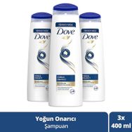Dove Yoğun Onarıcı Yıpranmış Saçlar İçin 3x400 ml Saç Bakım Şampuanı