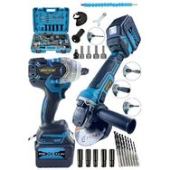 Dozzer Full Set 24 V 3 AH Kömürsüz Motor Akülü Şarjlı Taşlama ve Bijon Somun Sökme Sıkma Makinesi