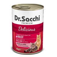 Dr. Sacchi 3x400 gr Konserve Sığır Etli Kedi Konservesi