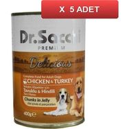 Dr.Sacchi 5x400 gr Tavuklu Hindili Köpek Konserve