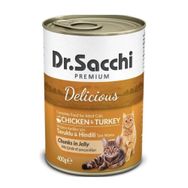 Dr. Sacchi 6x400 gr Tavuk ve Hindili Yetişkin Kedi Konservesi