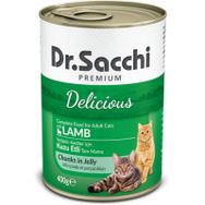 Dr.Sacchi Kuzu Etli 6x400 gr Kedi Konserve