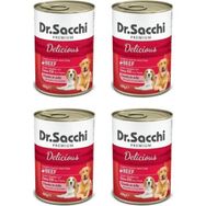 Dr.Sacchi Sığır Etli 4x400 gr Yetişkin Konserve Köpek Maması