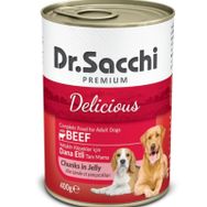 Dr.Sacchi Sığır Etli 6x400 gr Yetişkin Konserve Köpek Maması