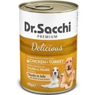Dr.Sacchi Tavuk ve Hindi Etli Yetişkin 400 gr Konserve Köpek Maması