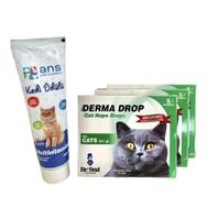 Dr. Sed Maxi Derma Dış Parazit Deri Bakım 3 Kutu Kedi Ense Damlası + Ans Multivitamin 100 gr Kedi Ödül Maması