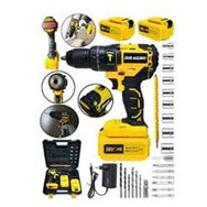 Dragro DRG-13MM Sarı 58V 5 Ah 13 mm Çelik Mandren Darbeli Çift Akülü Vidalama Makinesi