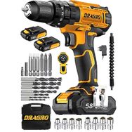 Dragro GTX-58 58V 5Ah Turuncu Darbeli Çift Akülü Vidalama Makinesi