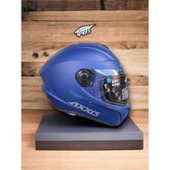 Draken Laci Blue. ''2 Vizörlü'' + ''sticker'' Hediyeli, Mat Motosiklet Kapali Kask - 2XL - Lacivert