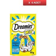 Dreamies 6x60 gr Peynirli Tavuklu Somonlu Kedi Ödülü