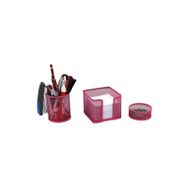 Drt Pembe 3'lü Masaüstü Kalemlik Set