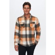 D's Damat 1HC02ORTODN03 Slim Fit Turuncu Ekose Oduncu Gömlek