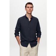D's Damat 4HC02ORT03265 Slim Fit Lacivert Oxford Nakışlı Gömlek