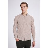 D's Damat 4HF02ORT03314 Slim Fit Bej Pötikare Erkek Gömlek