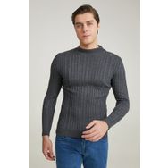D's Damat 5HF06ORT64100 Slim Fit Antrasit Fitilli Kazak