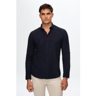 D's Damat 6HC02ORT63265 Slim Fit Lacivert Keten Görünümlü Erkek Gömlek